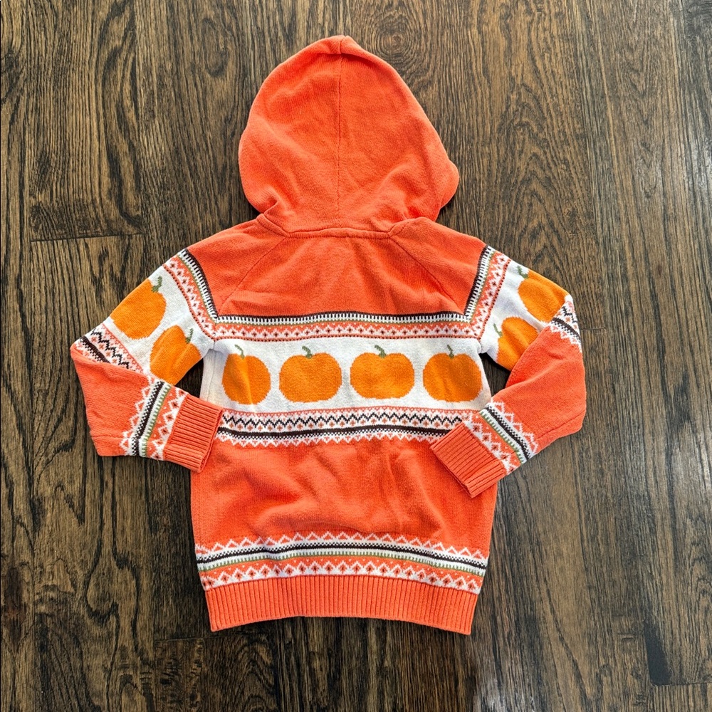 Gymboree Orange Knit Sweater with Pumpkin Pattern - Picture 4 of 4
